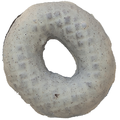 a picture of an Oliver's donut - vanilla glaze
